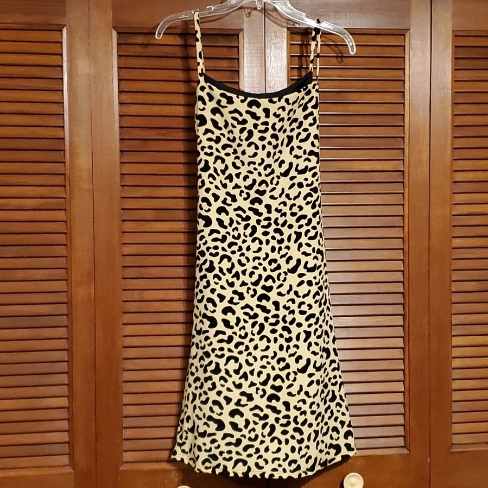 Leopard Print Slip Dress